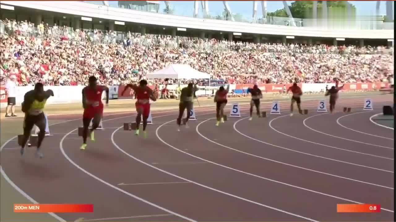 匈牙利大奖赛男子200米：莱维尔19秒69夺冠，范尼凯克第二名