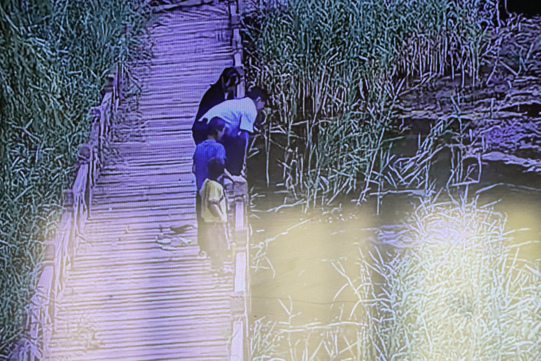 苑其桥纵身一跃救人瞬间(监控画面截图)