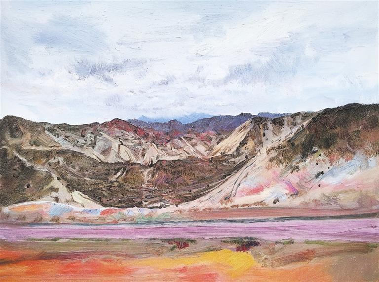 七彩丹霞　（油画）　陆庆龙
