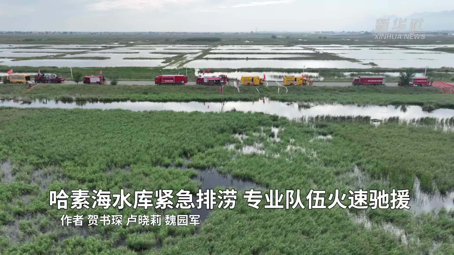 哈素海水库紧急排涝 专业队伍火速驰援