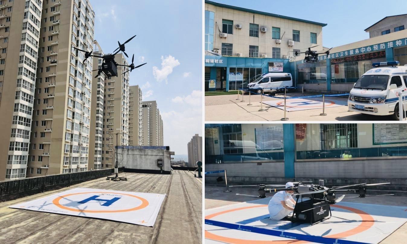 “城市无人机空中医药配送航线”首飞成功11分钟架起空中医疗通道