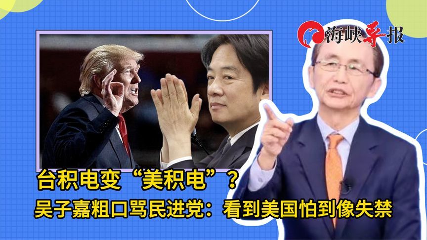 台积电变“美积电”？吴子嘉痛骂民进党：看到美国怕到像失禁