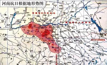 河南抗日根據地形勢圖