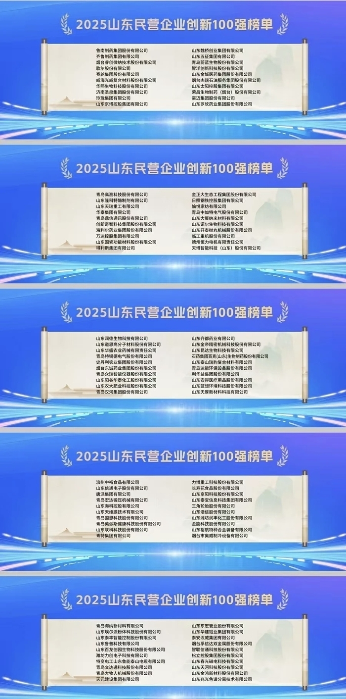 2025山东民企百强系列榜单公布，济南24家企业上榜民企200强