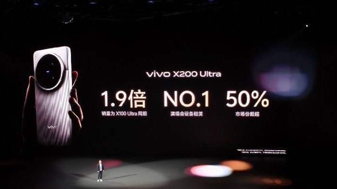 vivo X200 Ultra手机销量为前代同期1.9倍，市场份额超50%