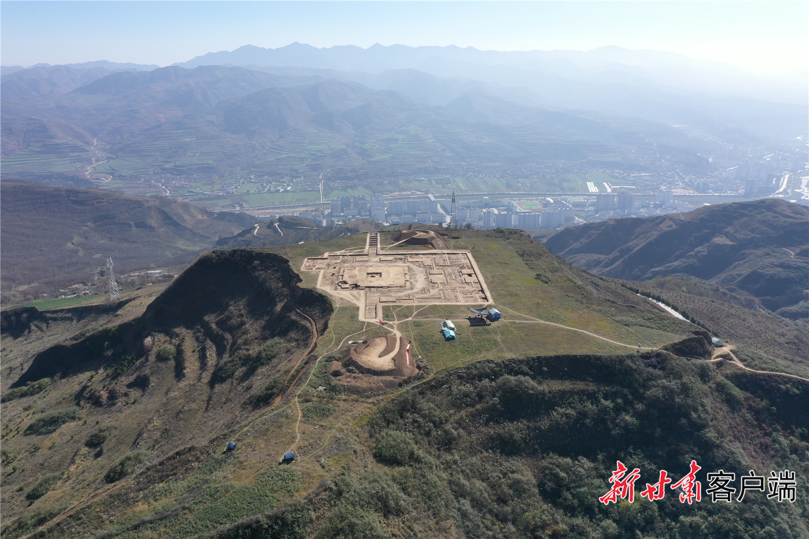 四角坪遗址鸟瞰图（受访者供图）