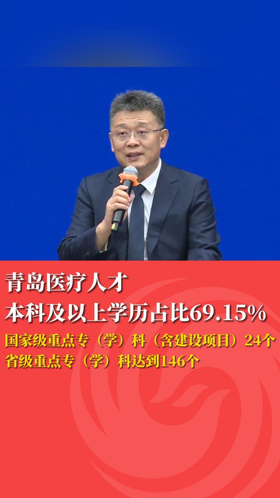 青岛医疗人才本科及以上学历占比69.15%