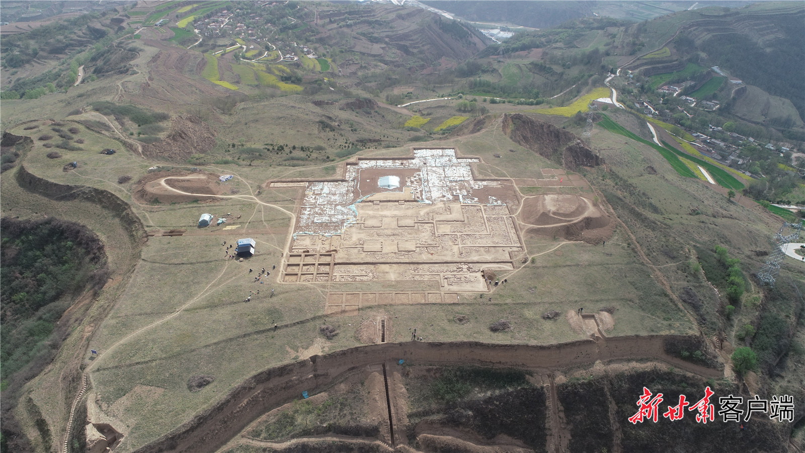 四角坪遗址全景图（受访者供图）