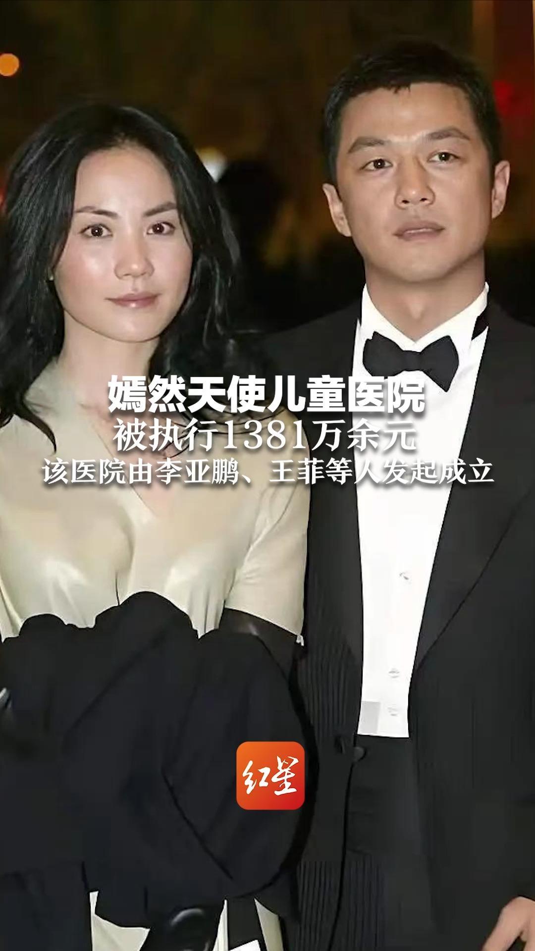 嫣然天使儿童医院被执行1381万余元 该医院由李亚鹏、王菲等人发起成立 名下涉多起司法案件