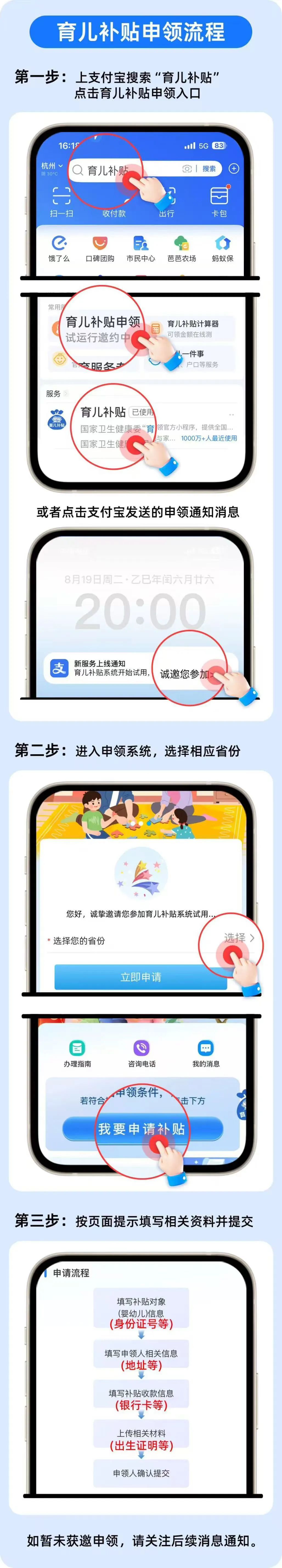 育儿补贴申领通道来了！江西人上支付宝，申领攻略公布