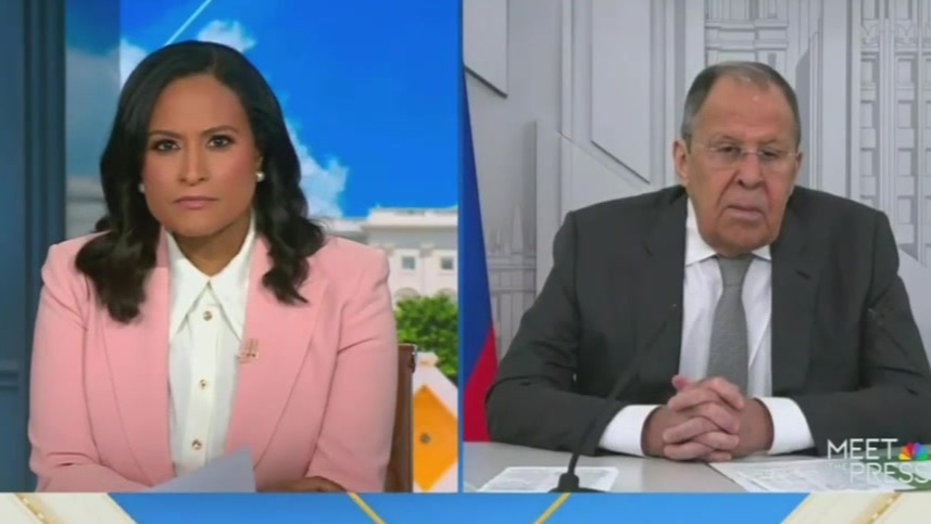 美主持人反复追问“俄是否入侵了乌克兰”，俄外长回应