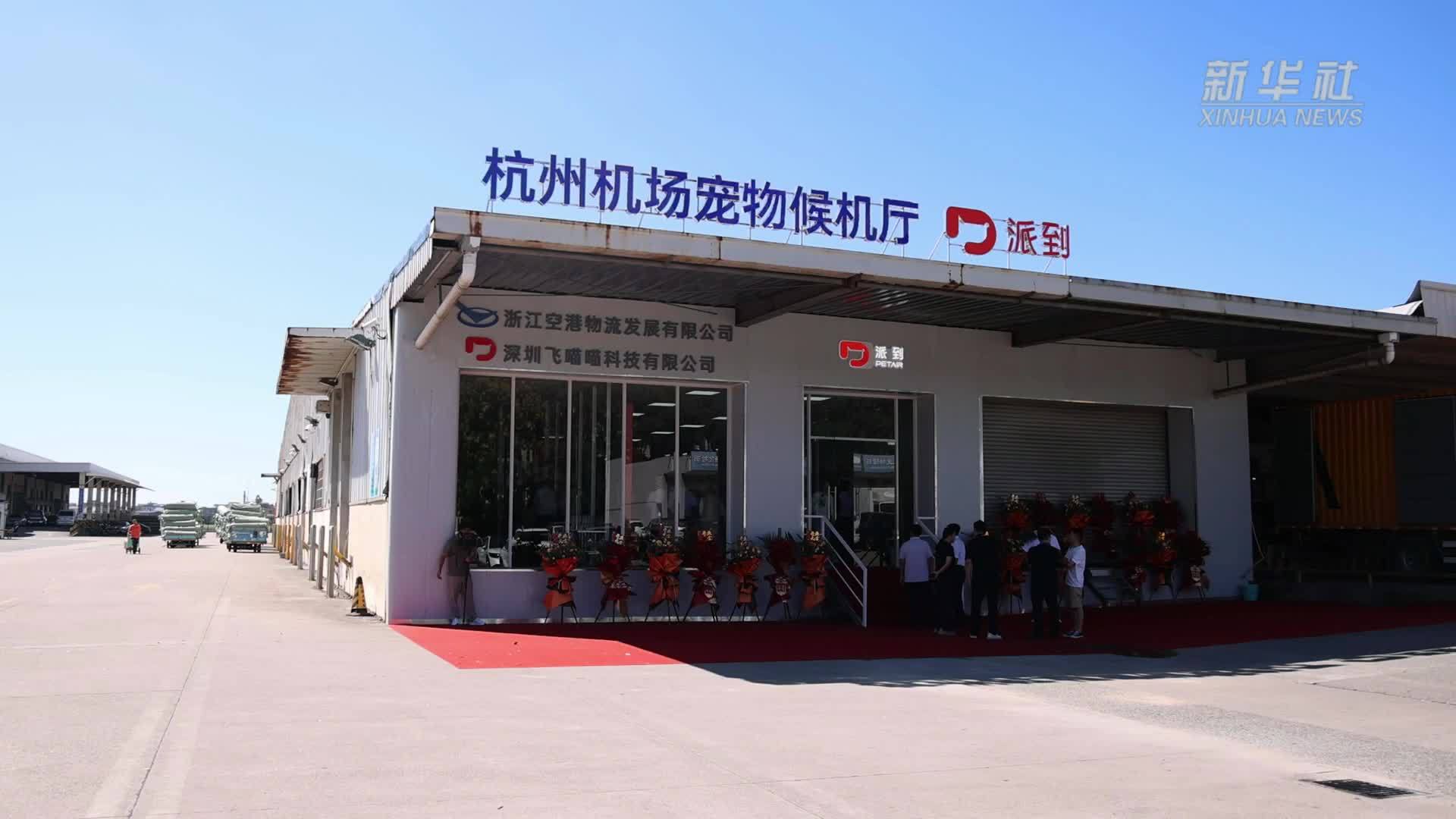 华东地区首个宠物候机厅在杭州机场启用