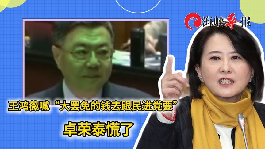 王鸿薇喊“大罢免的钱去跟民进党要”，卓荣泰的脸都绿了