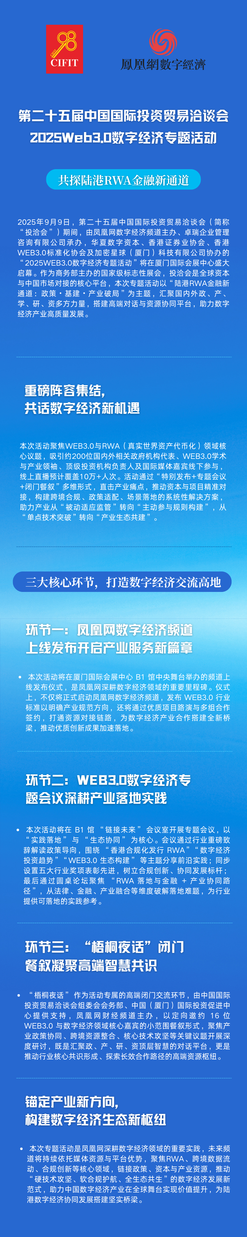 第二十五届中国国际投资贸易洽谈会，2025Web3.0数字经济专题活动