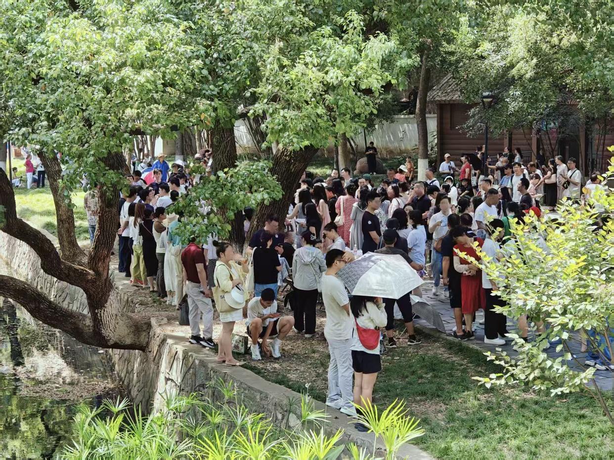 公园相亲角人气颇高。图/受访者提供