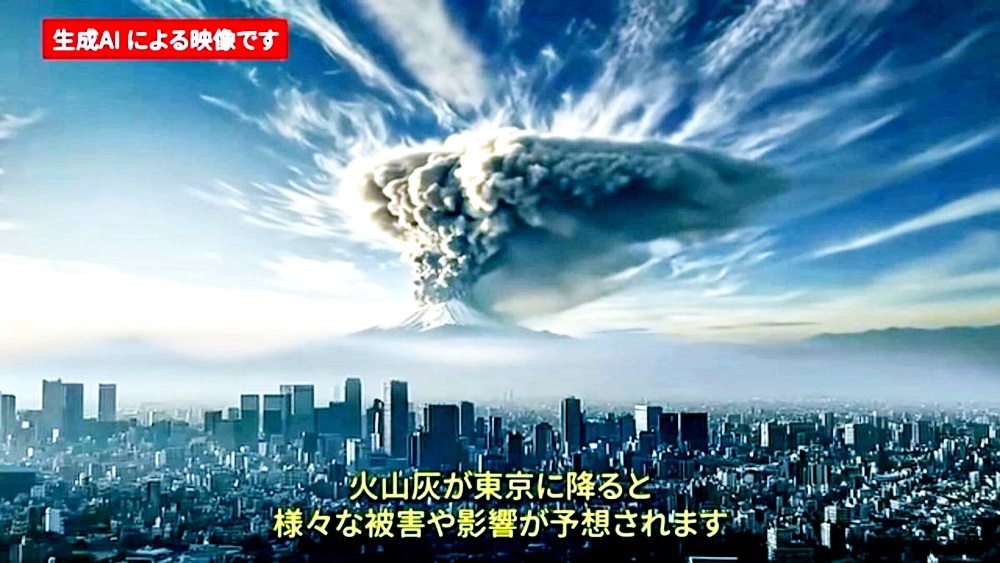 AI模拟富士山喷发：火山灰最早1小时内飘至东京 交通瘫痪 水电中断 房屋坍塌…