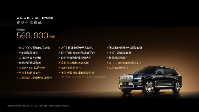 极氪9X开放预订：47.99万元起，全系标配浩瀚AI数字底盘