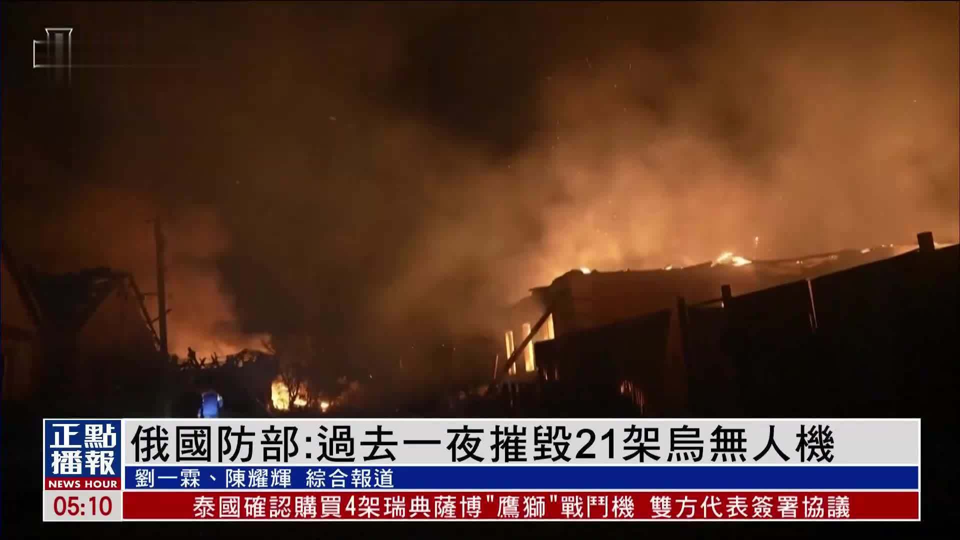 俄罗斯国防部：过去一夜摧毁21架乌军无人机