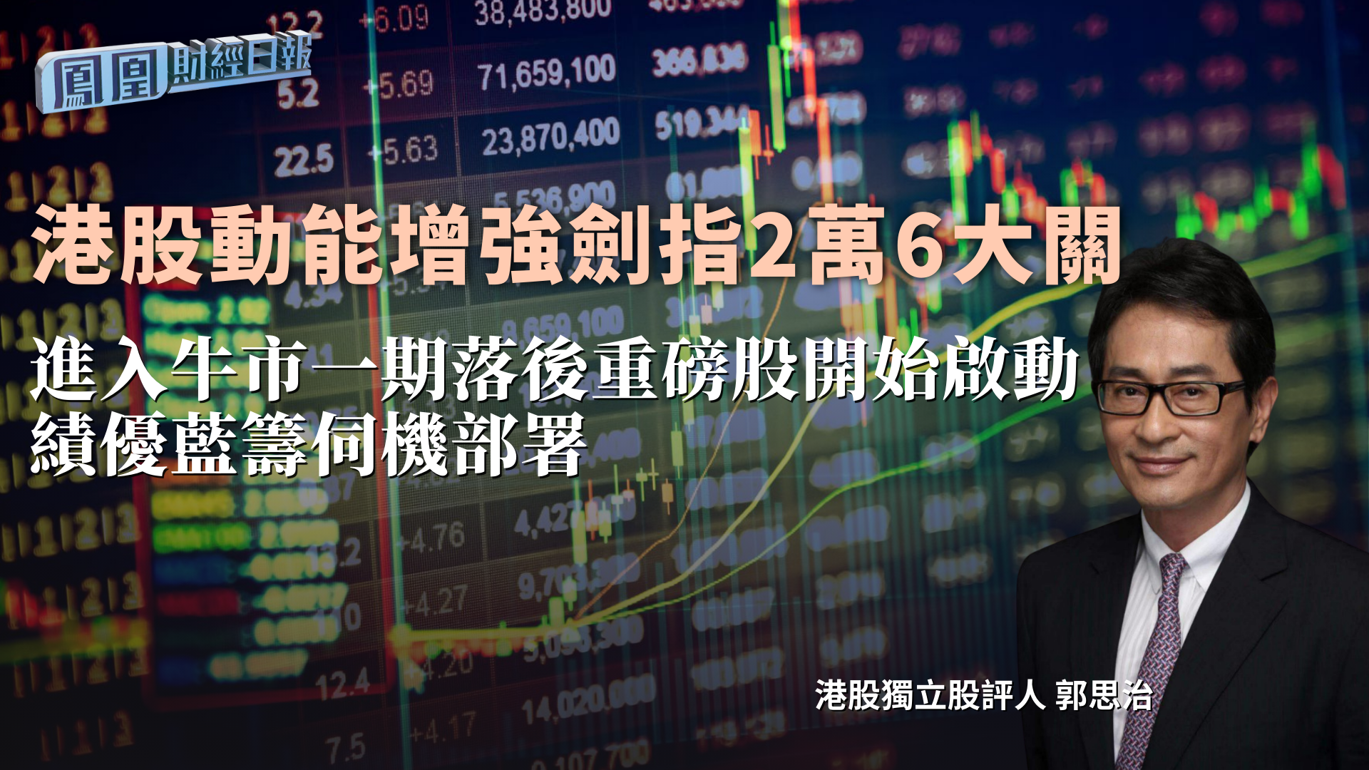 港股动能增强剑指2万6大关 郭思治：进入牛市一期落后重磅股开始启动 绩优蓝筹伺机部署