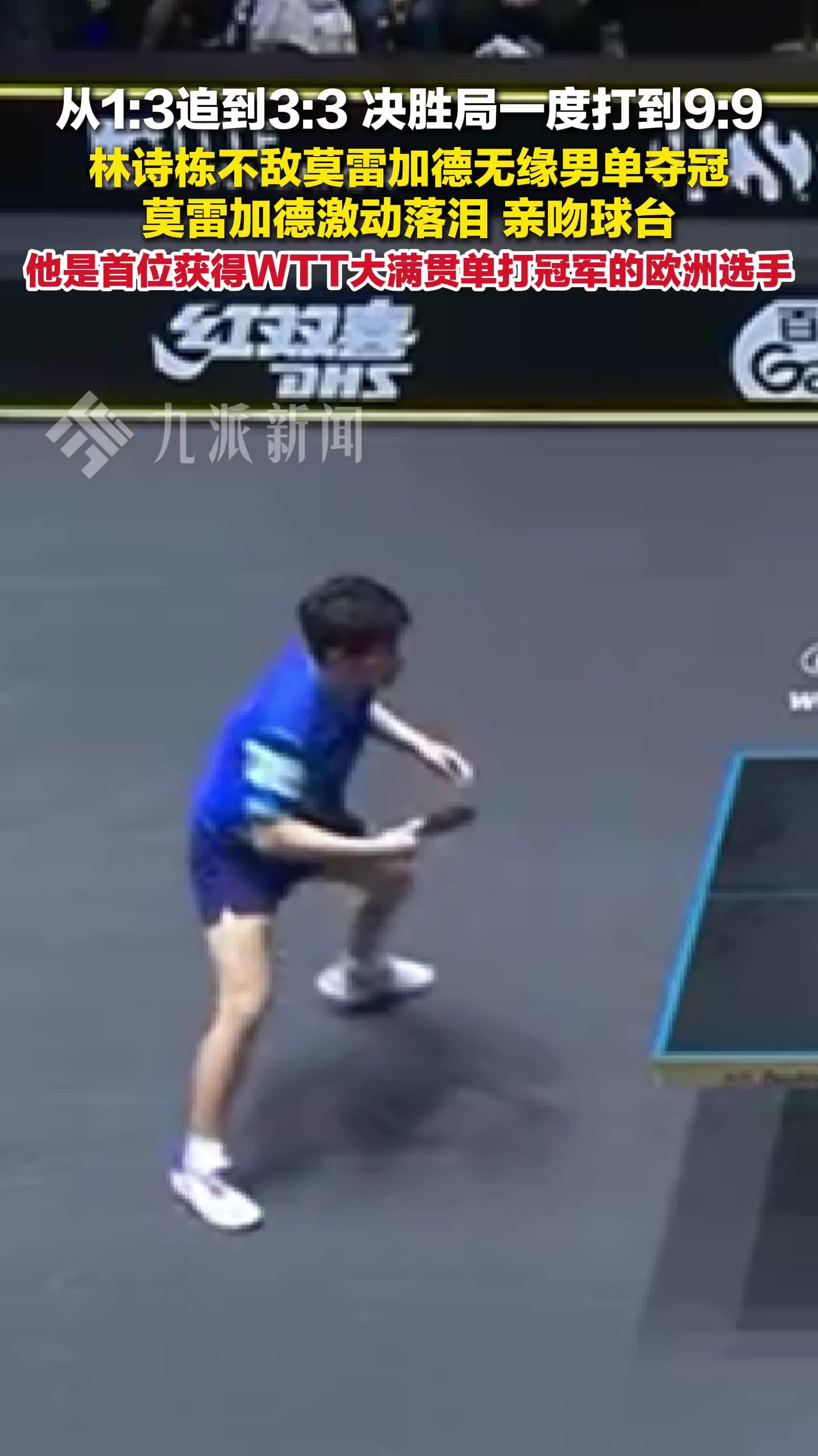 WTT欧洲大满贯瑞典站男单决赛，林诗栋不敌莫雷加德无缘男单冠军