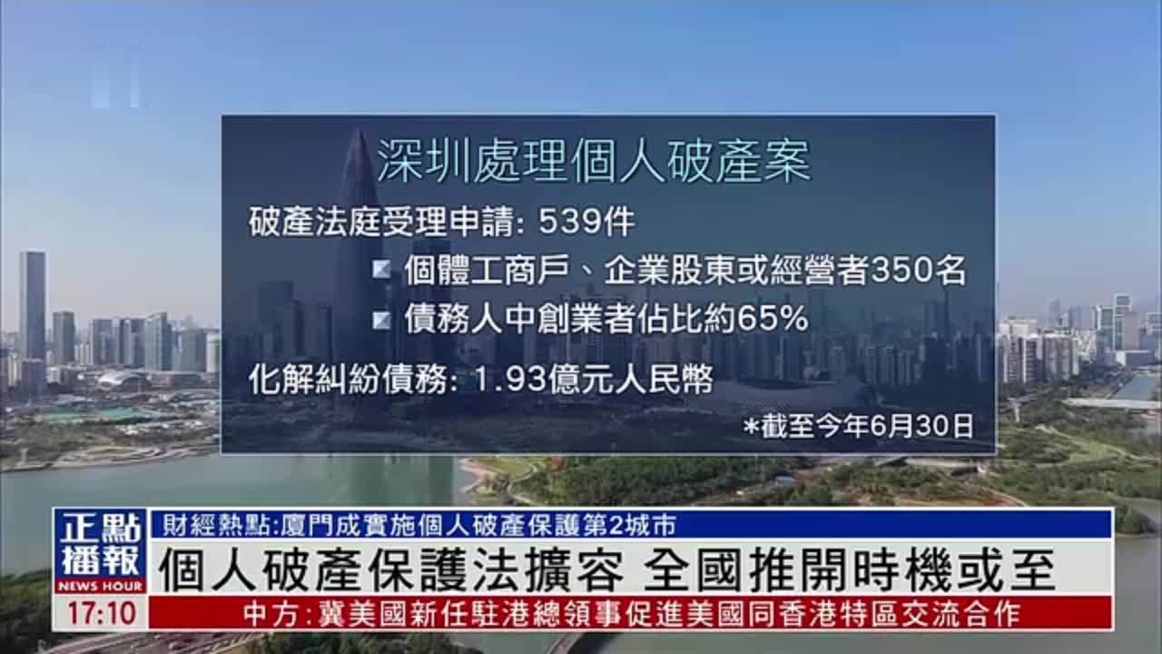 厦门将实施个人破产保护法 全国推广时机渐成熟