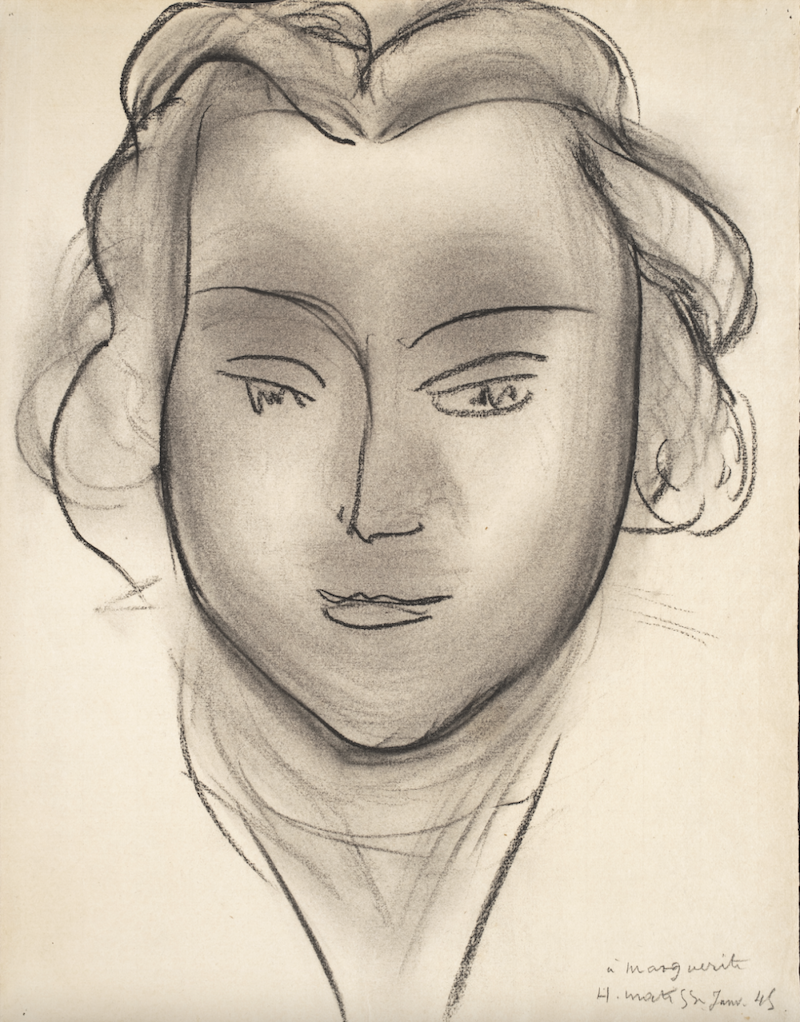 马蒂斯《玛格丽特肖像》， 1945年