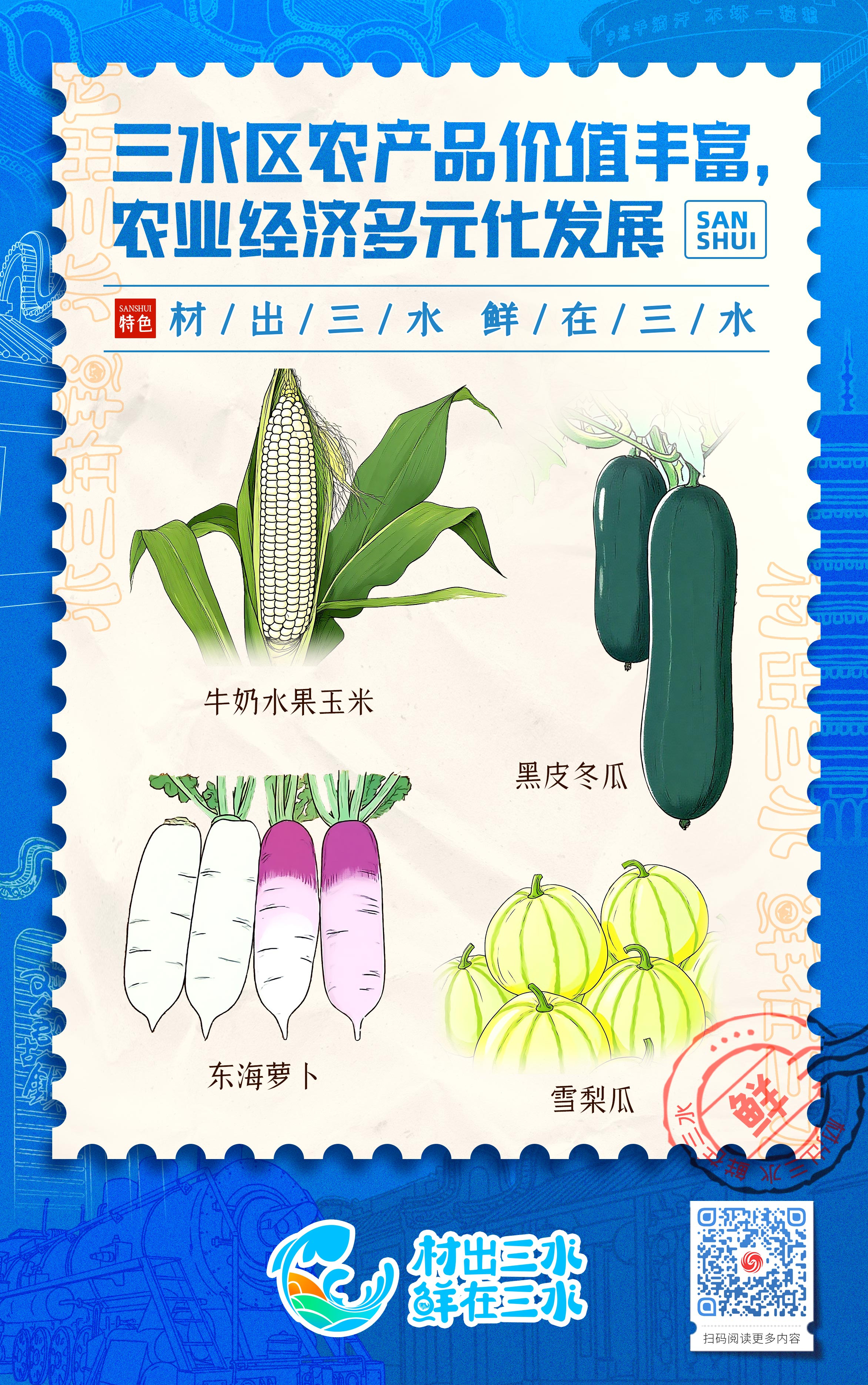 海报|“材出三水 鲜在三水”VI视觉系统对外全新亮相