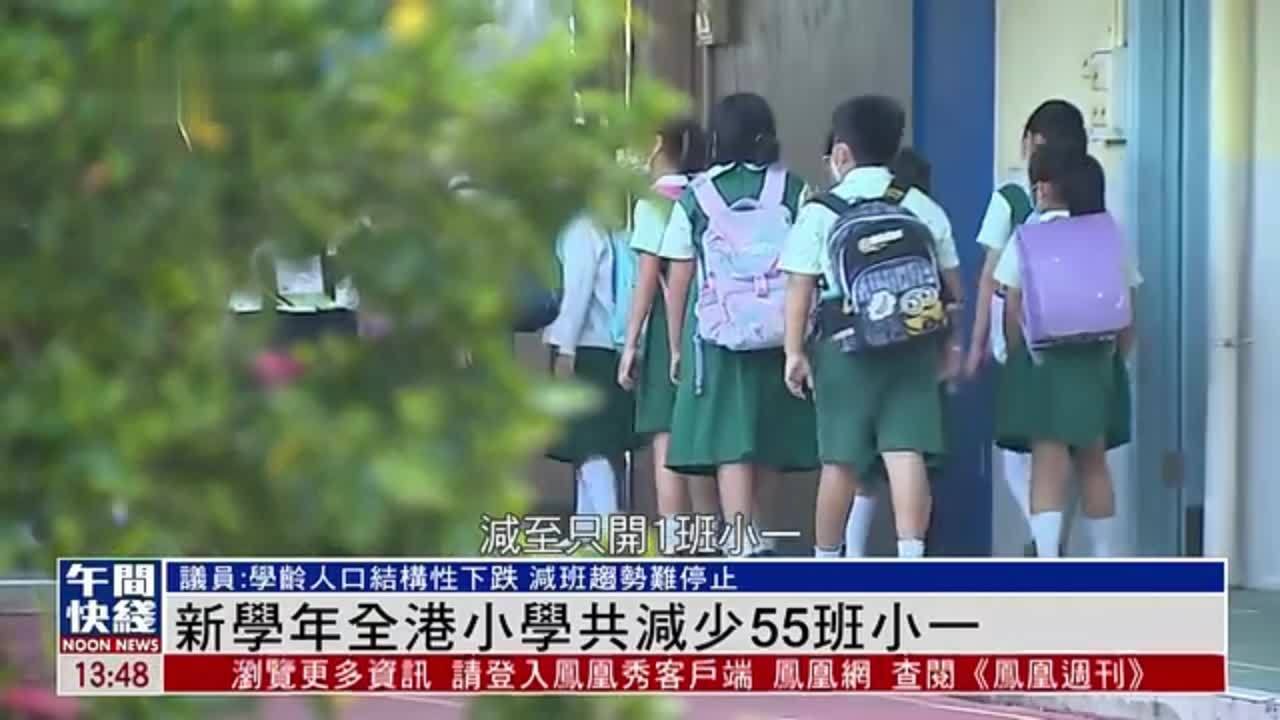 粤语报道｜新学年全港小学共减少55班小一