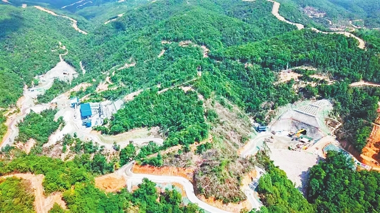 赣县抽水蓄能电站建设现场（图片来源于赣县区融媒体中心）