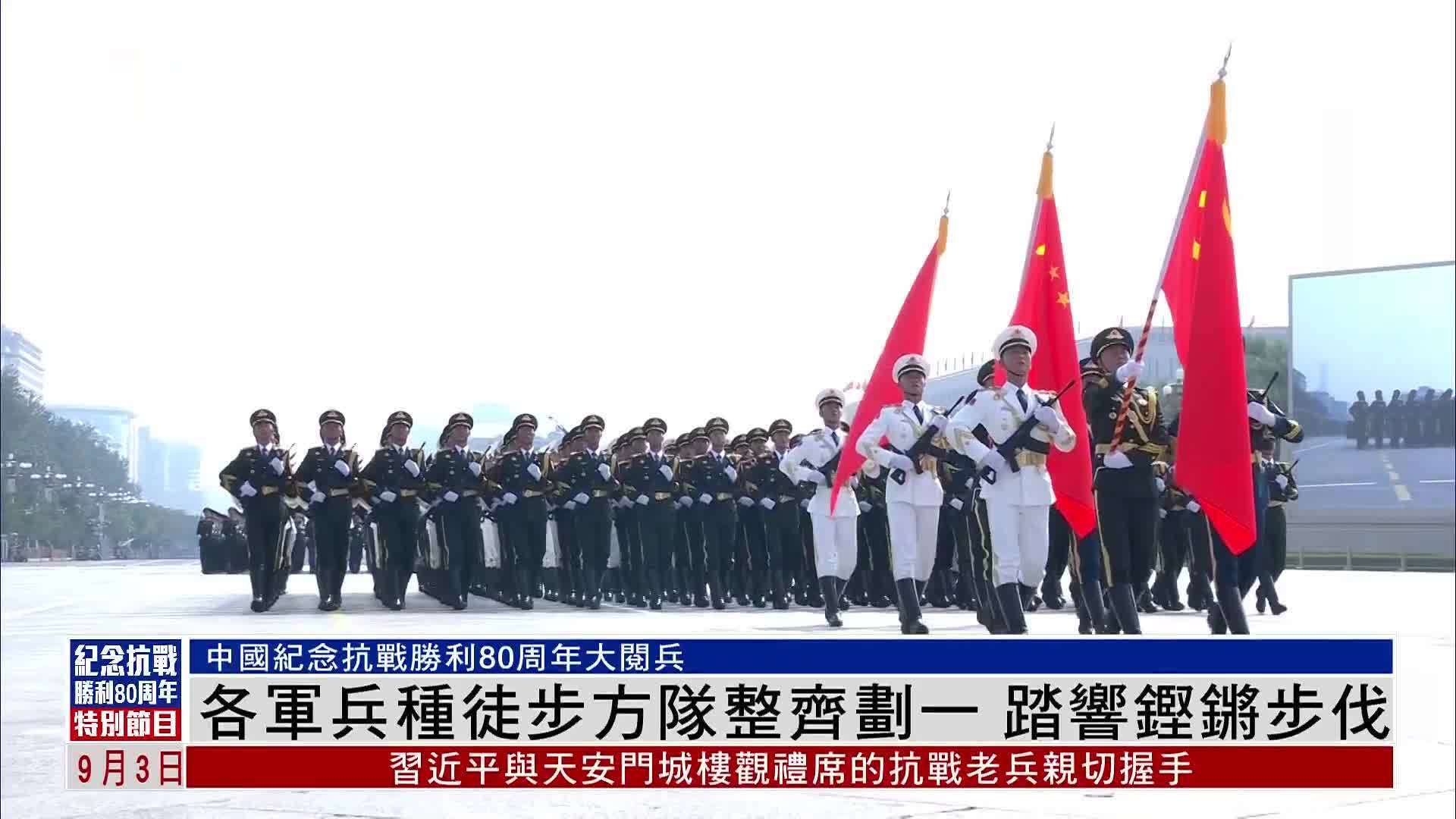 白孟宸：各军兵种徒步方队整齐划一 踏响铿锵步伐