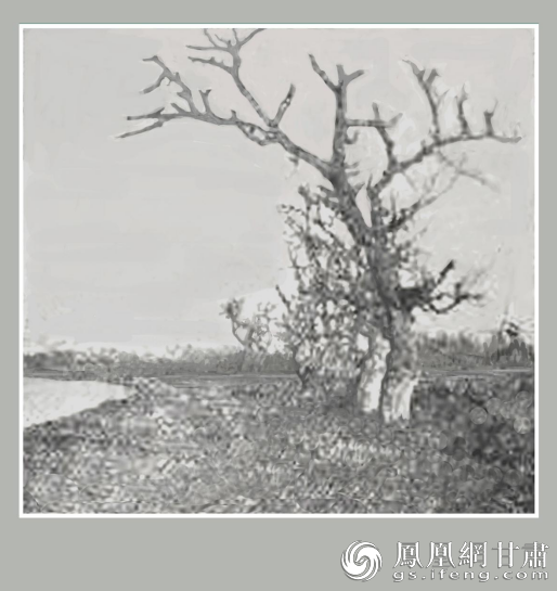 兰州黄河边，此图刊发于1936年天津《大公报》初版《中国的西北角》。