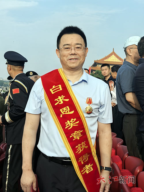 游志鵬在觀禮現場。(受訪者供圖)