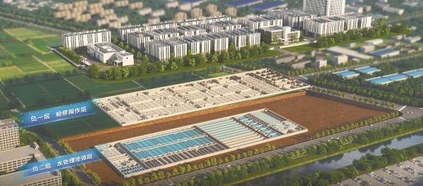 庄桥净化水厂地下设计图。