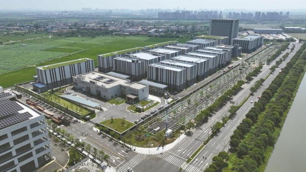 庄桥净化水厂地上实拍图。