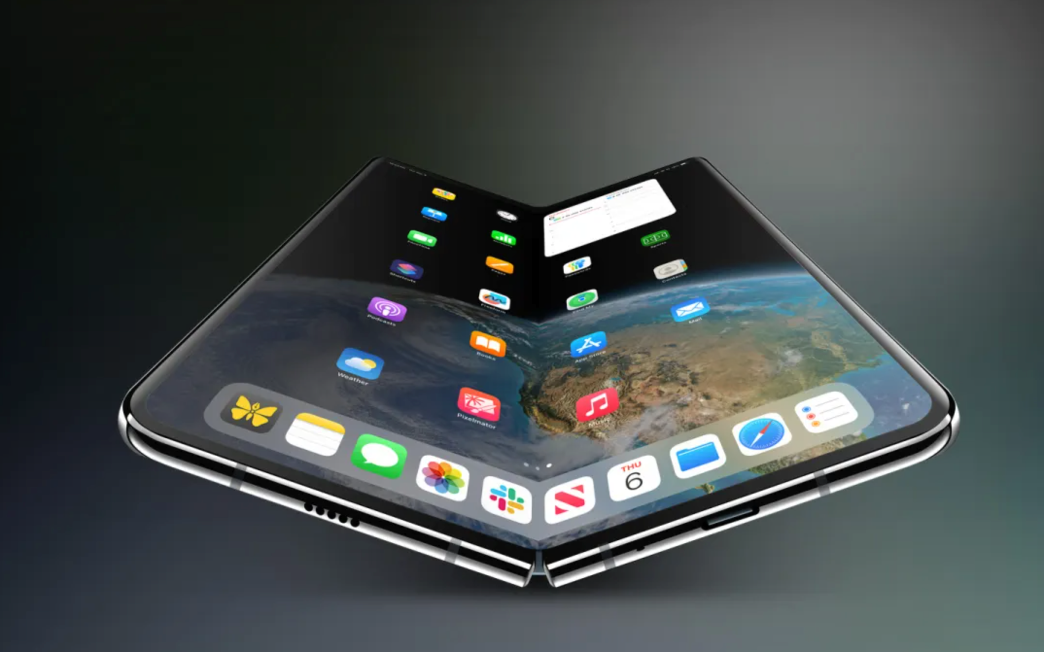 苹果可折叠iPhone效果图