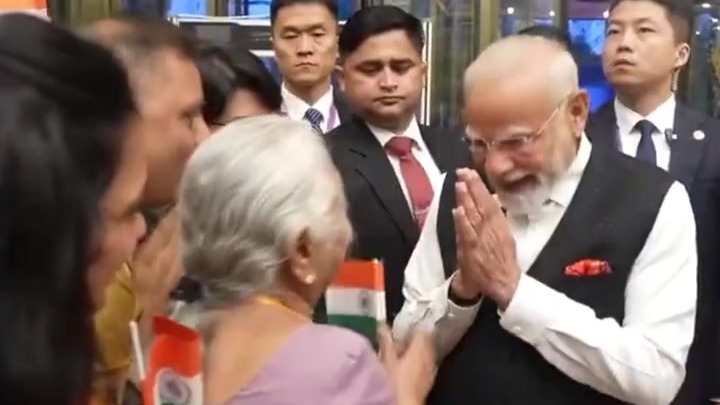 印度驻华大使馆发视频：莫迪在天津受到热烈欢迎