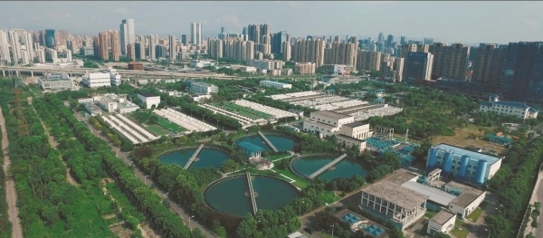 长丰净化水厂俯瞰图。