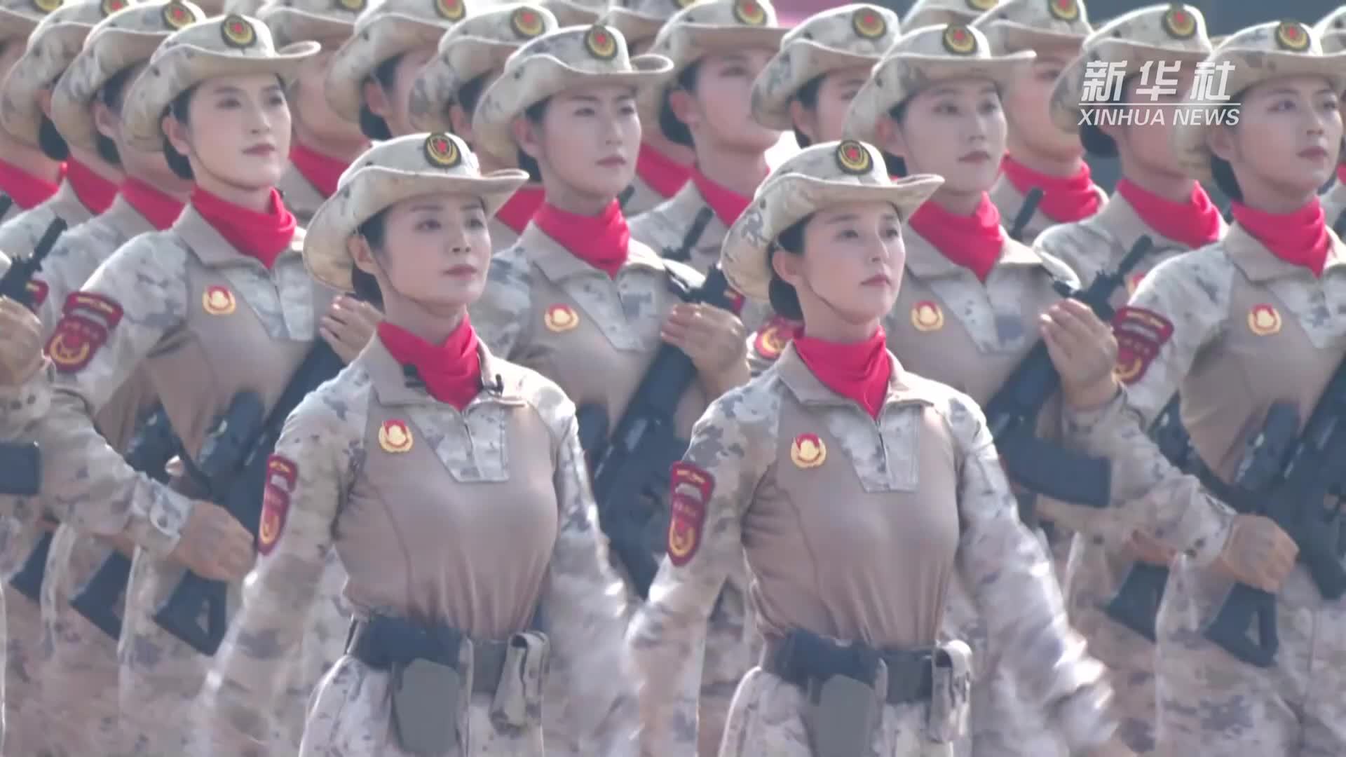 阅兵现场丨民兵方队：首次亮相以纪念抗战胜利为主题的阅兵活动