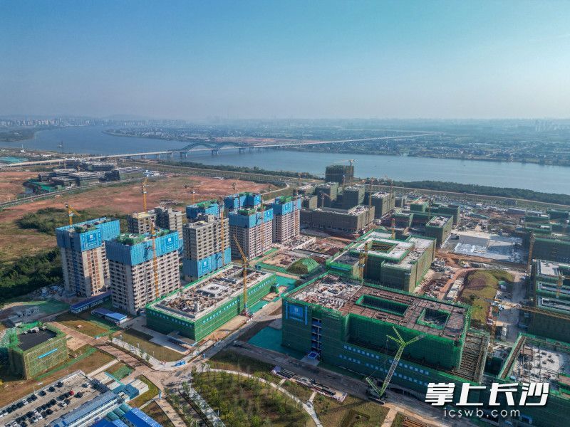 湖南大学科创港校区一标段项目即将完成主体结构全面封顶。