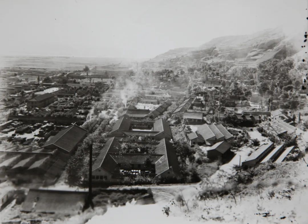 图为鸟瞰工厂（局部）。长乐塬抗战工业遗址管委会 供图