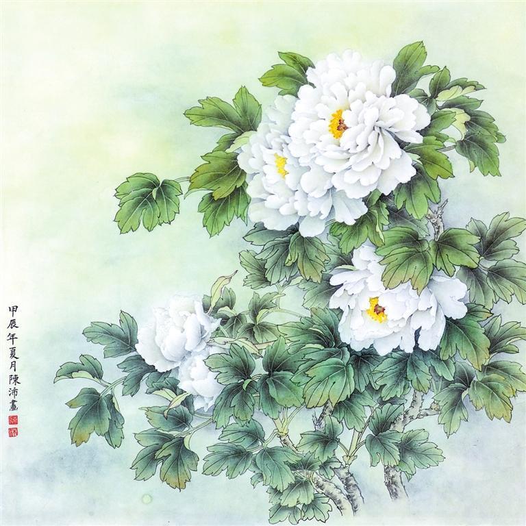 工笔牡丹　（中国画）　陈沛