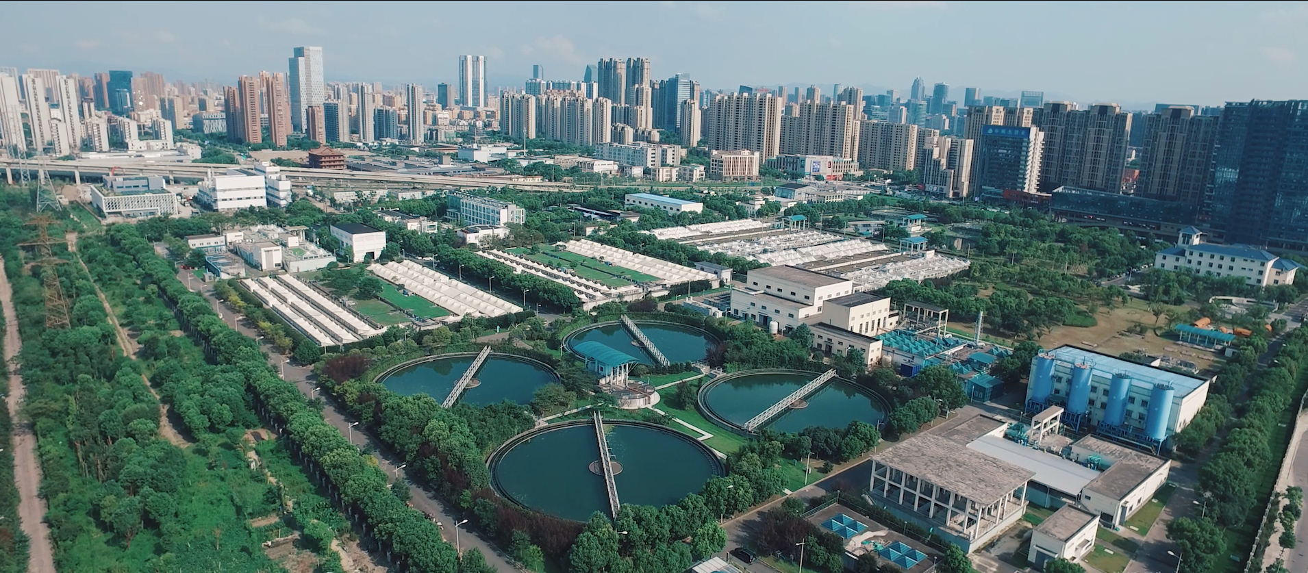 长丰净化水厂俯瞰图