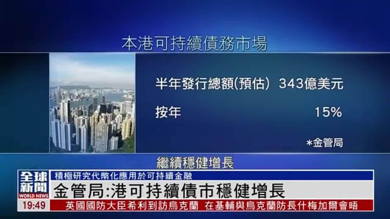 粤语报道｜金管局：香港可持续债市稳健增长