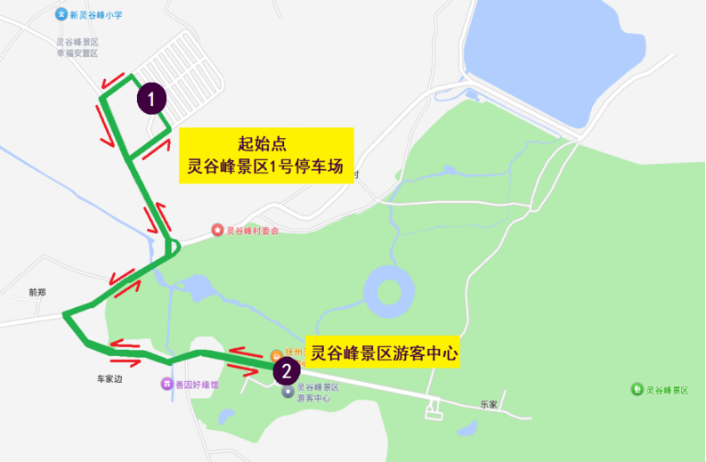 靈谷峰景區路線圖