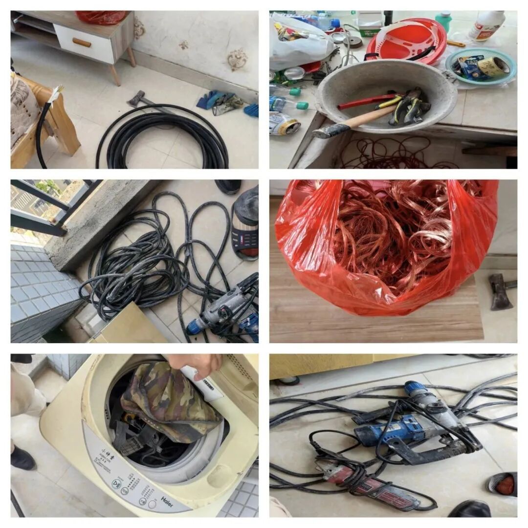 ▲民警在甘某住處查獲的被盜物品