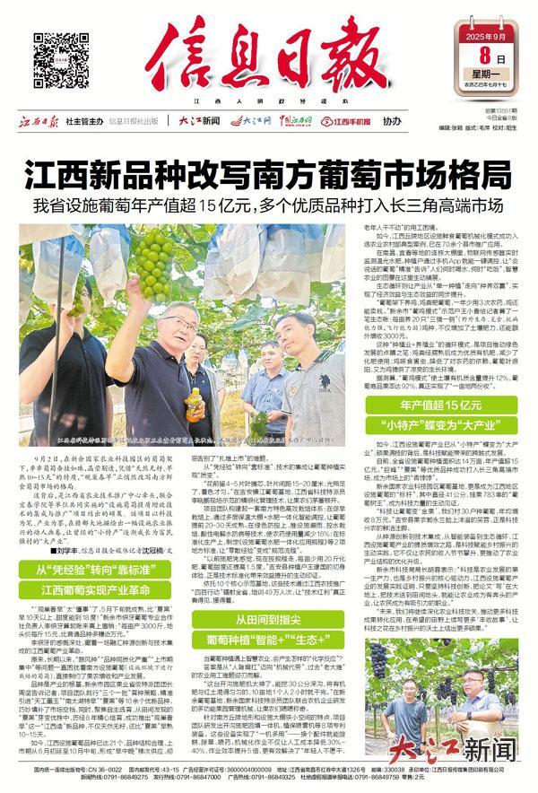 设施葡萄年产值超15亿元 江西新品种改写南方葡萄市场格局