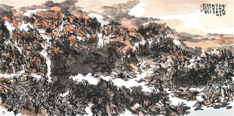 梨花风起　（中国画）　白恩平