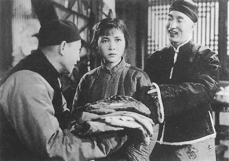1951年上映的电影《白毛女》剧照