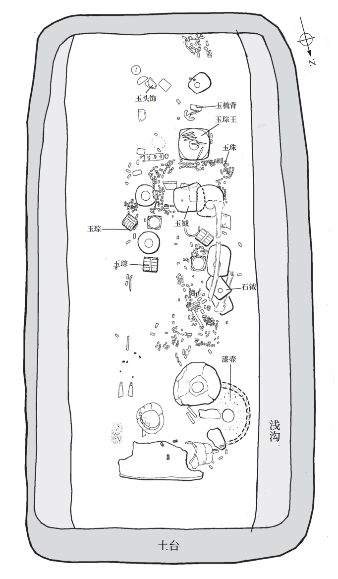 良渚遗址反山大墓,长三点一米,宽一点六五米,深一点一米。