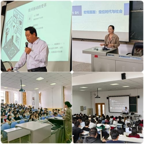 左一张歌东教授 右一赵一菲教授